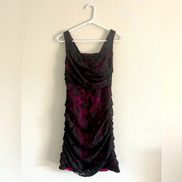 Express hot pink lace dress